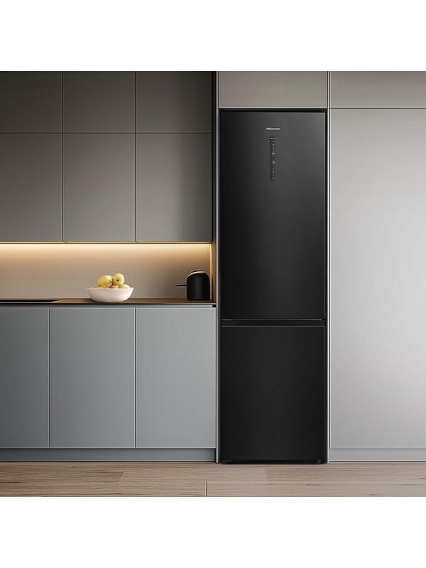 Hisense RB470N4SFCUK 60cm Wide, Total No Frost, C rating, Freestanding Fridge Freezer - Black Stainless Steel - Image 3
